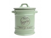 Pride of Place Garlic Jar OLD GREEN (D95 x H130mm / 3.7 x 5.11")